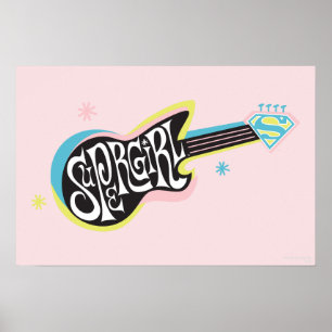 Póster Supergirl Guitar