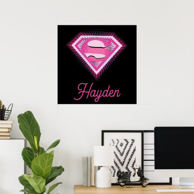 Póster Supergirl Pink Logo (Oficina en casa)