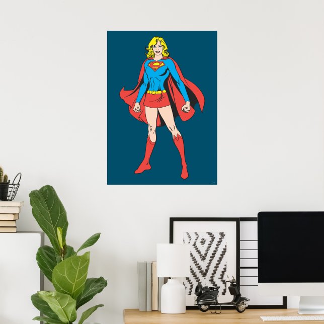 Póster Supergirl Poses (Oficina en casa)