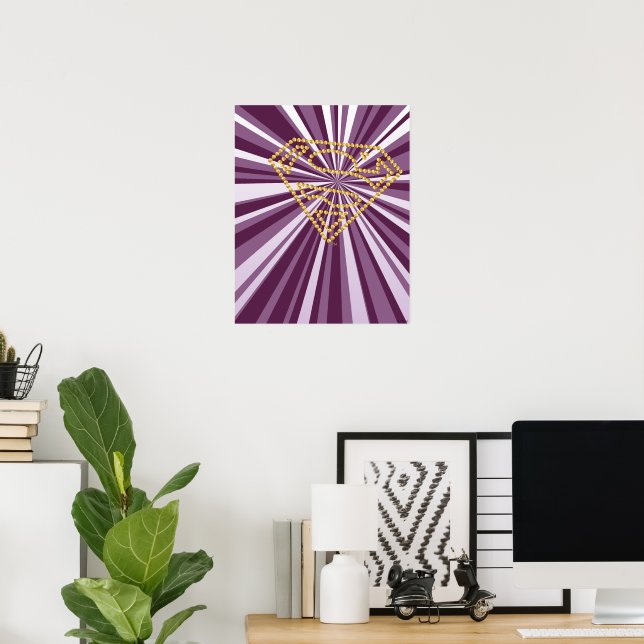 Póster Supergirl Studded S-Shield (Oficina en casa)