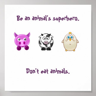 Póster Superhéroe animal