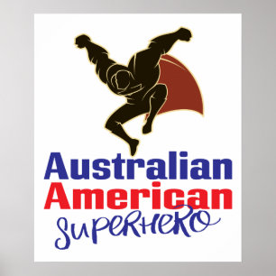 Póster Superhéroe australiano