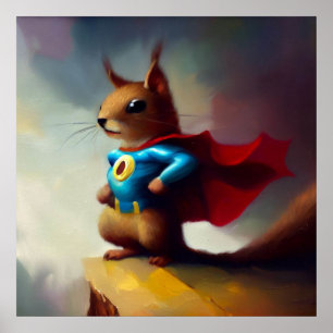 Póster Superhéroe de ardilla
