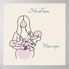 Póster Superhéroe de mamá gemela