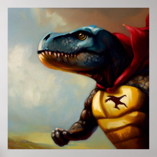 Póster Superhéroe de T Rex