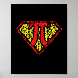 Póster Superhéroe Del Día Del Super Pi 2021 Para Math Gee