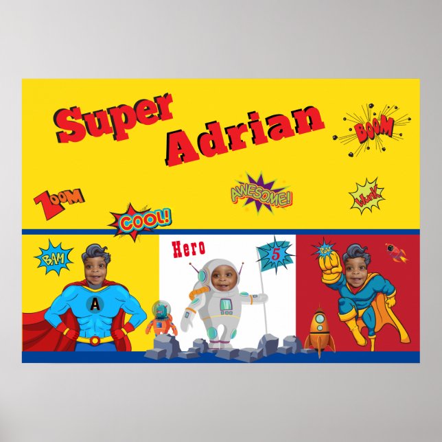 Póster Superhéroe infantil (Frente)