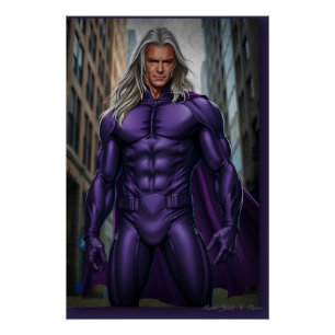 Póster Superhéroe Lobo Solitario