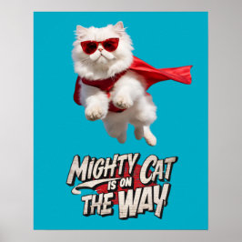 Póster Superhéroe persa blanco