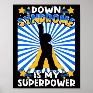 Póster Superheroína Síndrome de Down Concienciación Súper