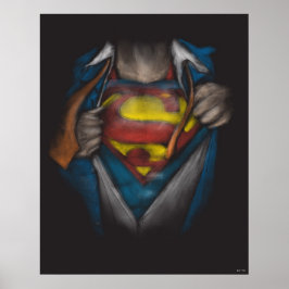 Póster Superman | Esbozo de revelación de pecho coloreado