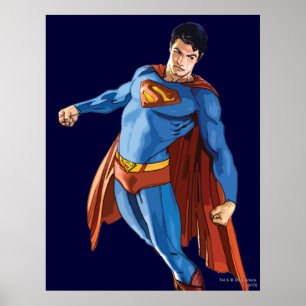 Póster Superman mirando hacia abajo