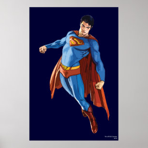 Póster Superman mirando hacia abajo