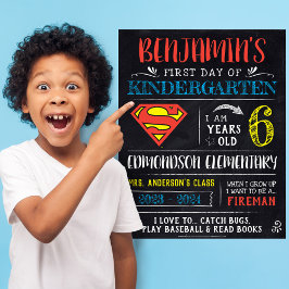 Póster Superman | Primer o último día escolar