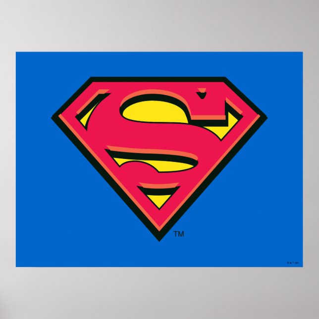 Póster Superman S-Shield | Logotipo clásico (Frente)