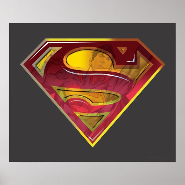 Póster Superman S-Shield | Logotipo de reflexión (Frente)