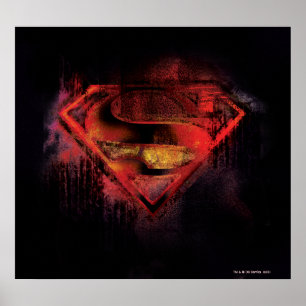 Póster Superman S-Shield   Logotipo pintado