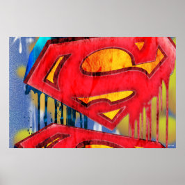 Póster Superman Stylized | Logotipo de pintura con aeroso