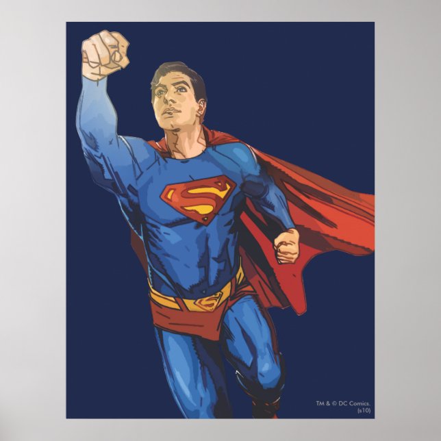 Póster Superman volando a la izquierda (Frente)