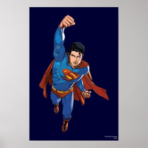 Póster Superman Volando hacia delante