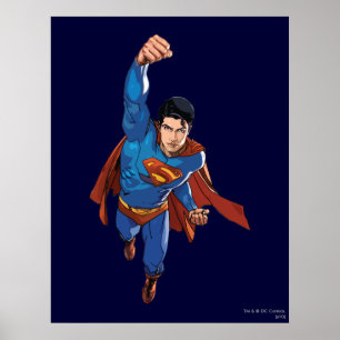Póster Superman Volando hacia delante