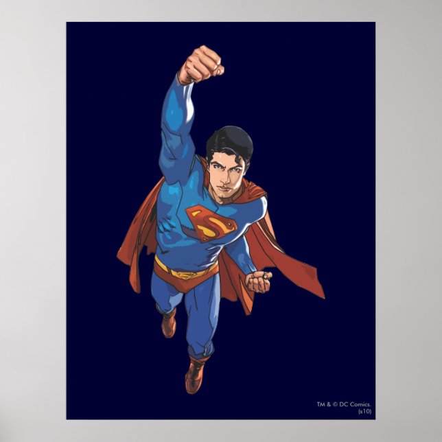 Póster Superman Volando hacia delante (Frente)