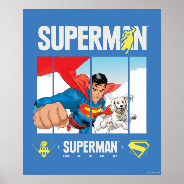 Póster Superman y Krypto Take Flight (Frente)