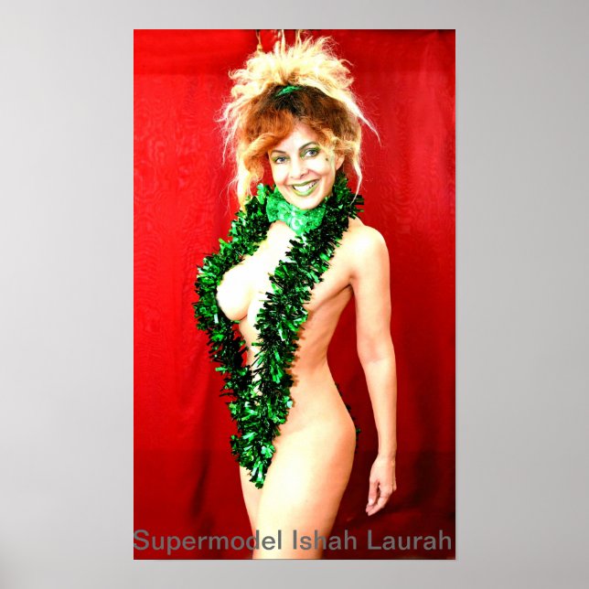 Póster Supermodelo Ishah Laurah Feliz Día de San Patricio (Frente)