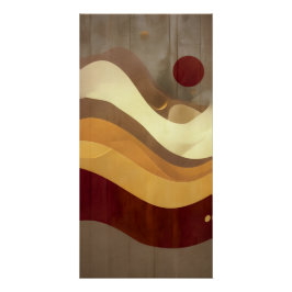 Póster Superposición de formas con fondo texturizado rúst