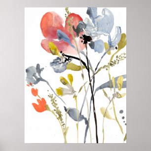 Póster Superposición de las flores - Flores Pastel de col