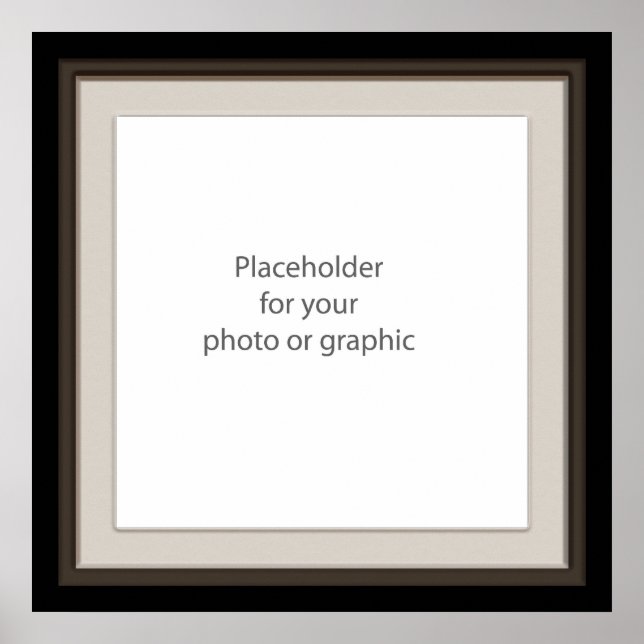 Póster Superposición de marco decorativo oscuro (Frente)