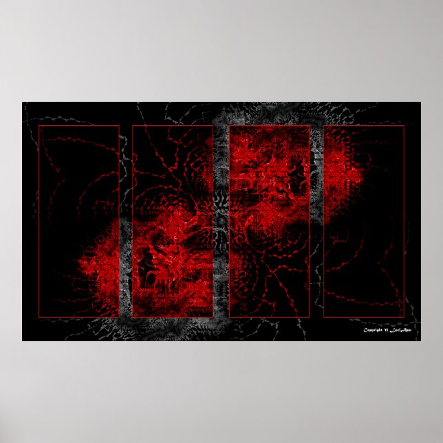 Póster Superposición roja (Frente)