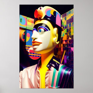 Póster Superstar 80 Ken Gage Retrowave Pop Surrealism