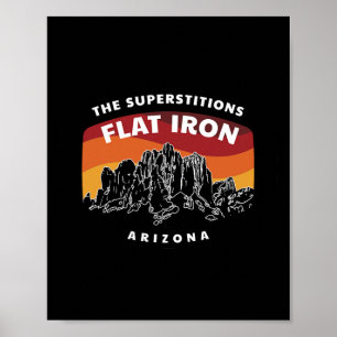 Póster Superstición Flat Iron Arizona Montaña Senderismo