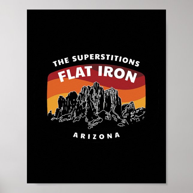 Póster Superstition Flat Iron Arizona Mountain Hiking  (Frente)