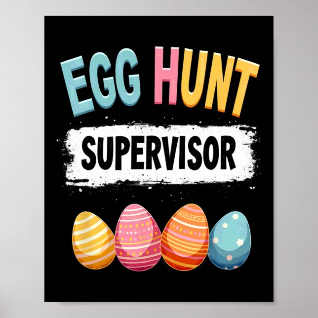 Póster Supervisor de caza de huevos de pascua 1 (Frente)