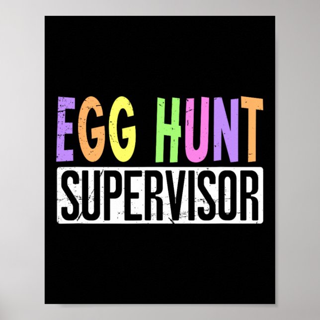 Póster Supervisor de caza de huevos - Escuadrón de caza d (Frente)