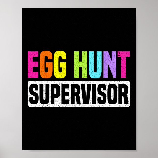 Póster Supervisor de Huevos de Huevos Funny Fiesta de caz (Frente)