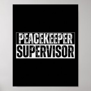 Póster Supervisor De Mantenimiento De La Paz, Vintage Hil