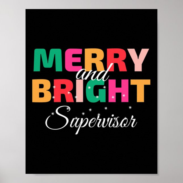 Póster Supervisor De Navidades Brillantes (Frente)
