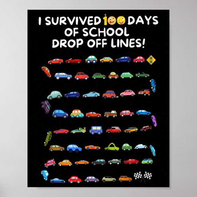 Póster Supervivencia 100 Días De Colegio Líneas De Abando (Frente)