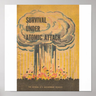 Póster Supervivencia bajo ataque nuclear