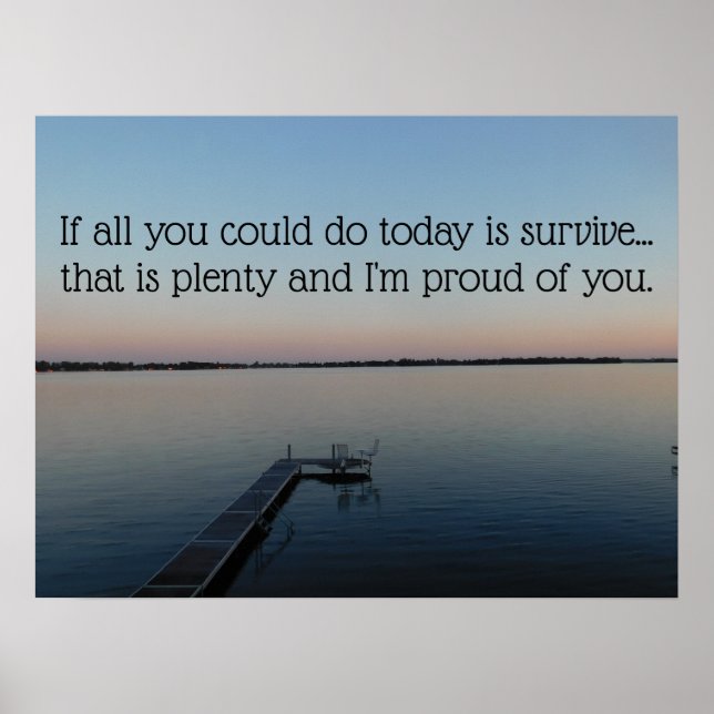 Póster Supervivencia del lago (Frente)