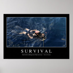 Póster Supervivencia: Inspiradora cita 1