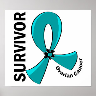 Póster Superviviente 12 del cáncer ovárico