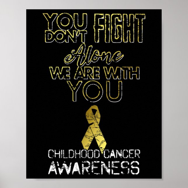 Póster Superviviente Cáncer Infantil Awarene contra el Cá (Frente)