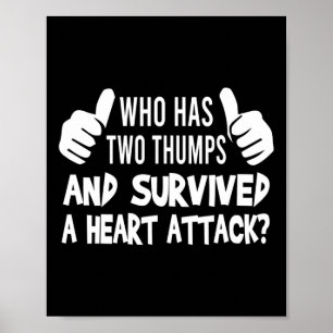 Póster Superviviente de ataque al corazón Enfermedad card