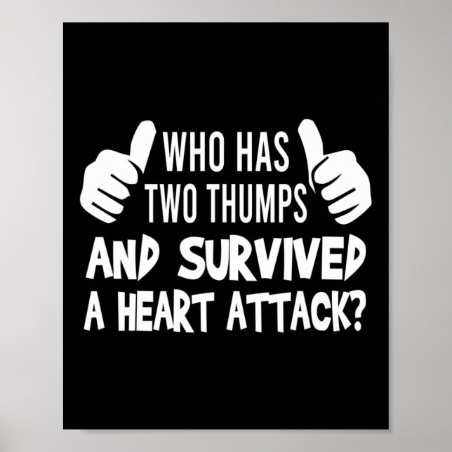 Póster Superviviente de ataque al corazón Enfermedad card (Frente)
