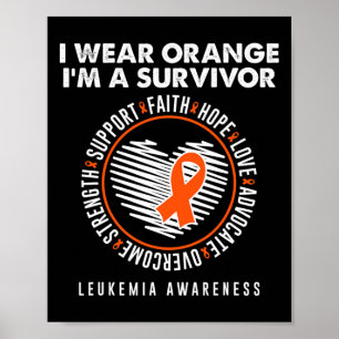 Póster Superviviente de cáncer de sangre leucemia cinta n