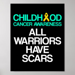 Póster Superviviente de cáncer infantil Guerrero de apoyo